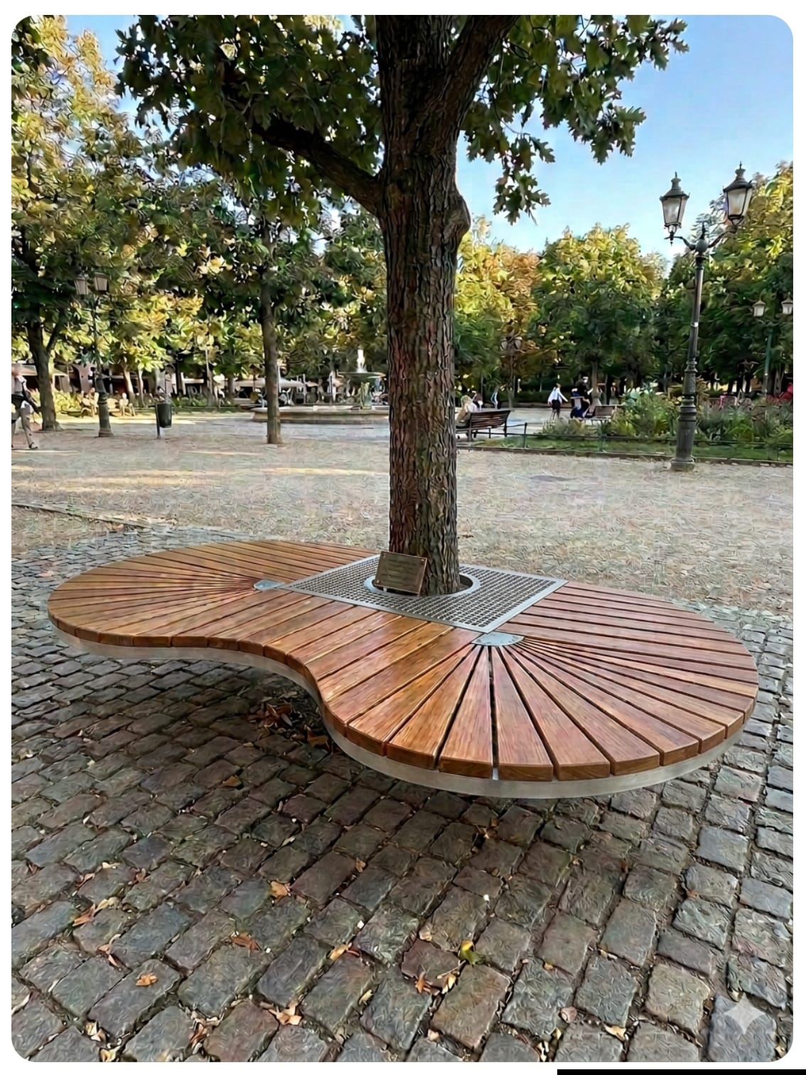 Mobiliario urbano en parque