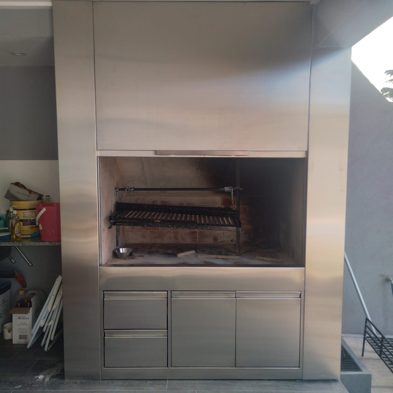 Asador en acero inoxidable