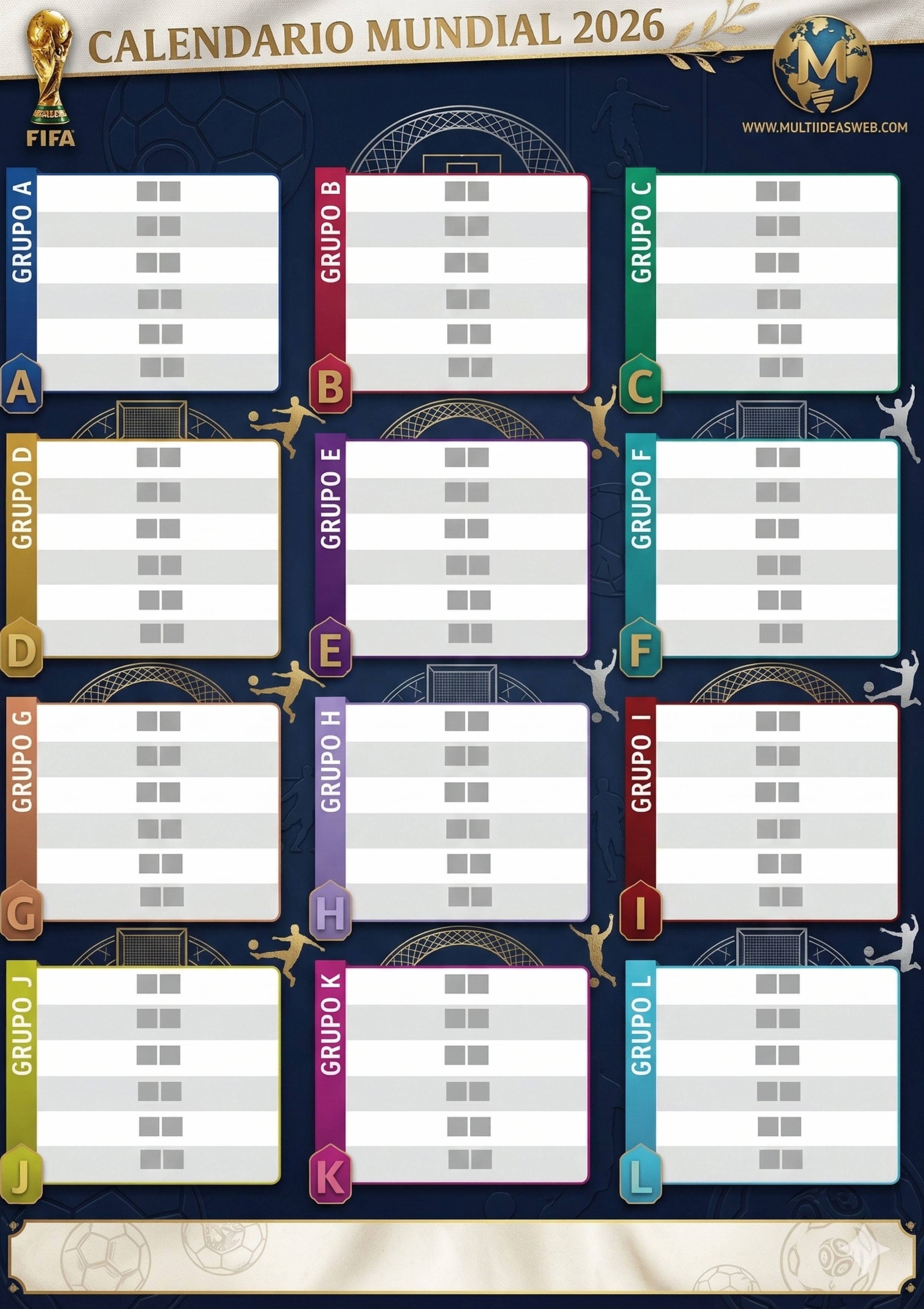 Fixture Mundial 2026 PDF — Calendario completo 104 partidos