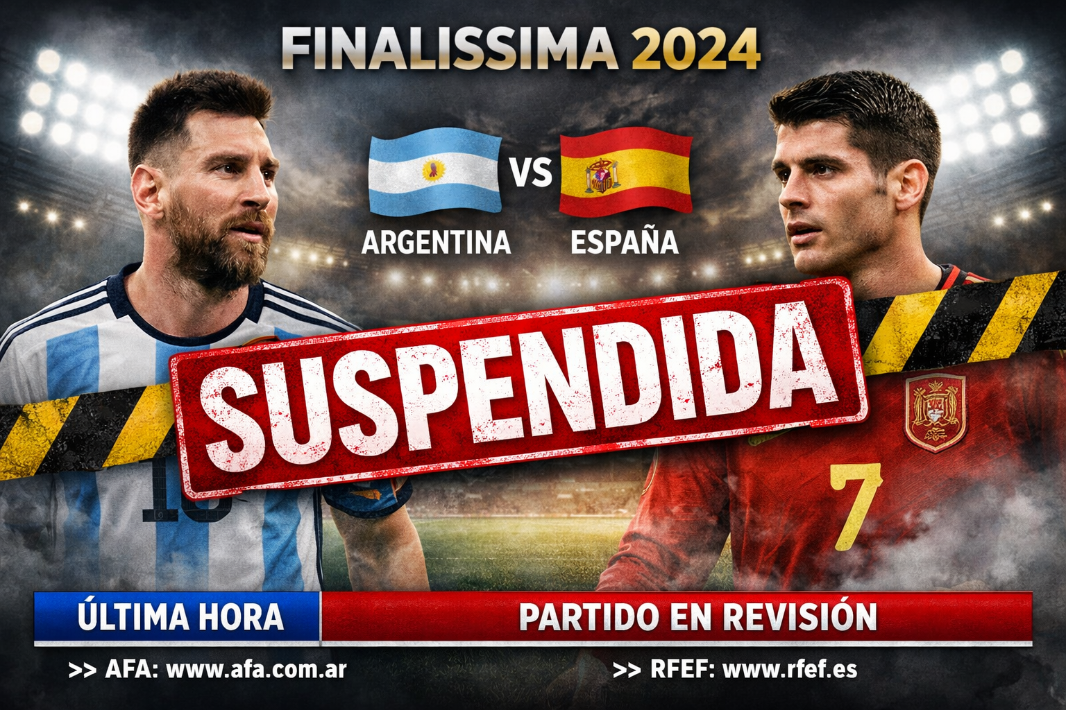 Finalissima Argentina vs España suspendida