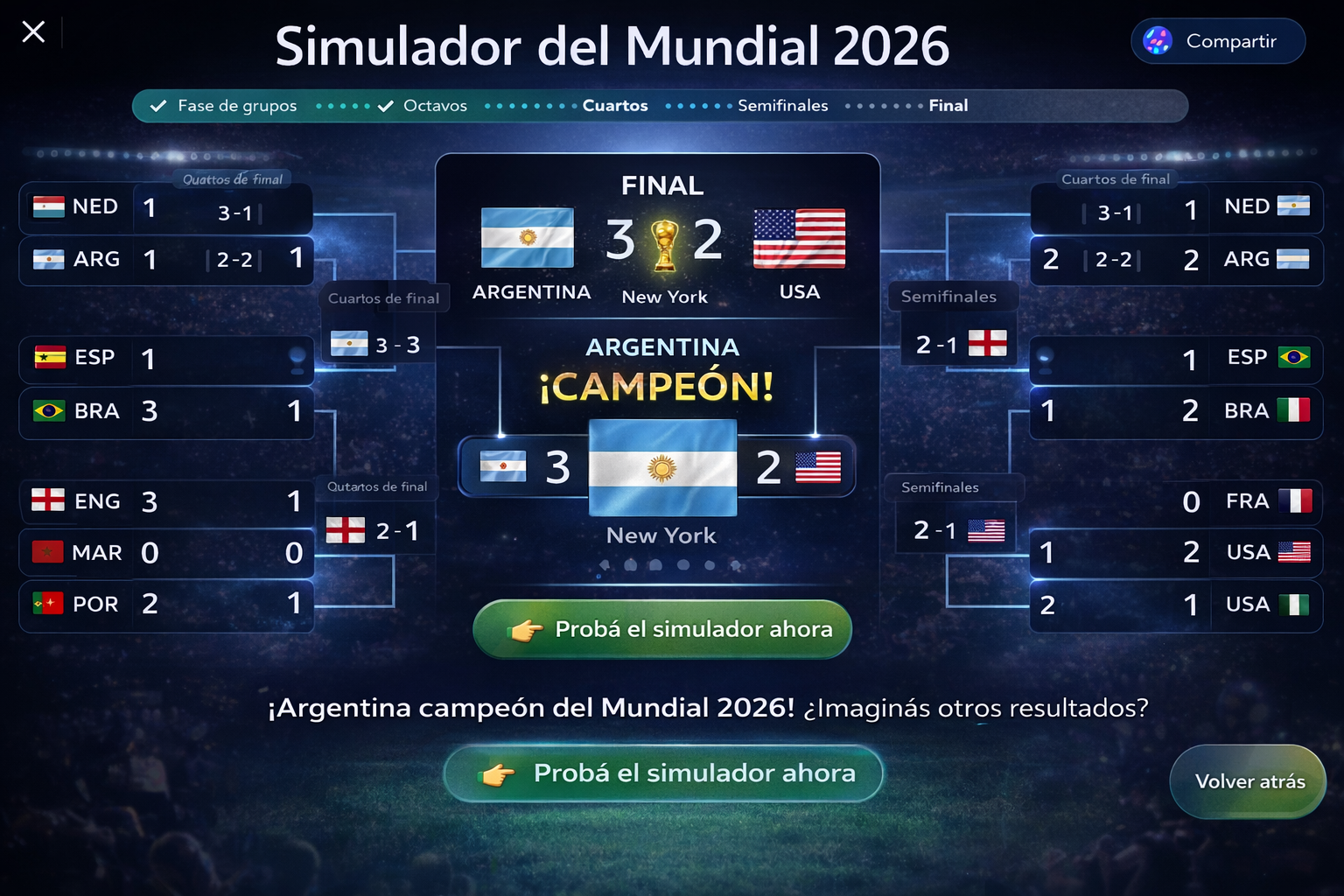Simulador del Mundial 2026 gratis: armá tu predicción paso a paso